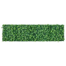 Artificial Plant Wall, 4 PCS, Each Panel 2 x 8 ft Artificial Boxwood Panels, Sun Protection Greenery Backdrop Privacy Hedge Fence